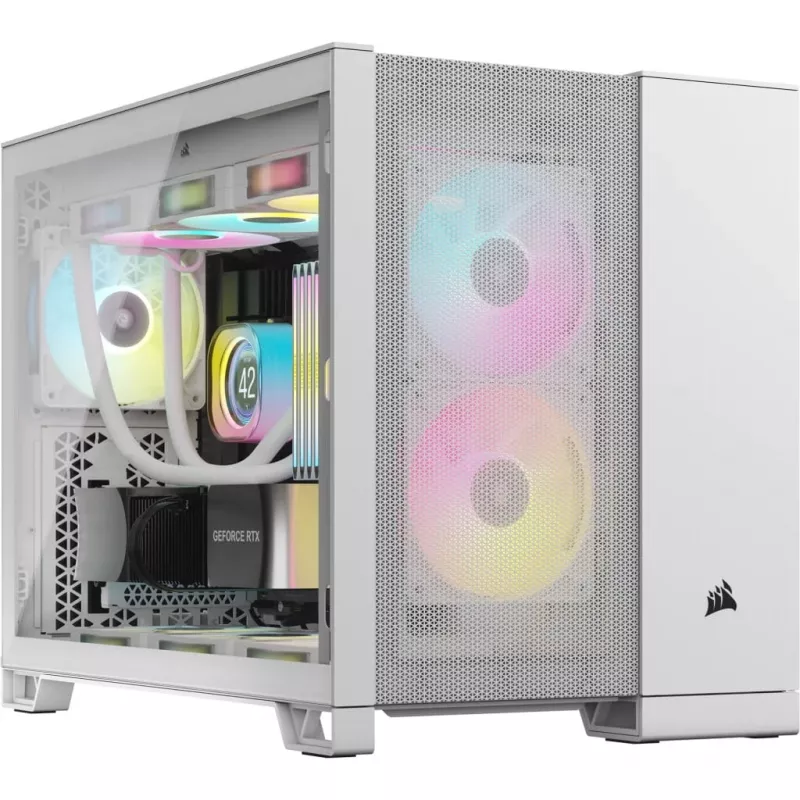 Corsair 2500D AIRFLOW Micro ATX dviejų kamerų korpusas – Baltas CC-9011264-WW
