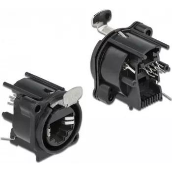 DeLOCK D-Type modulis RJ45 lizdas litavimui juoda Moteriška 25mm