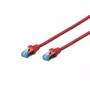 Tinklo laidas Digitus CAT 5e SF/UTP Patch Cord RJ-45 Cat5e 10m Raudonas