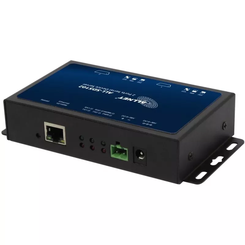 Medijos keitiklis ALLNET ALL-SDS102v2 — 2x nuoseklusis prievadas (RS232/RS422/RS485) į 10/100BASE-TX