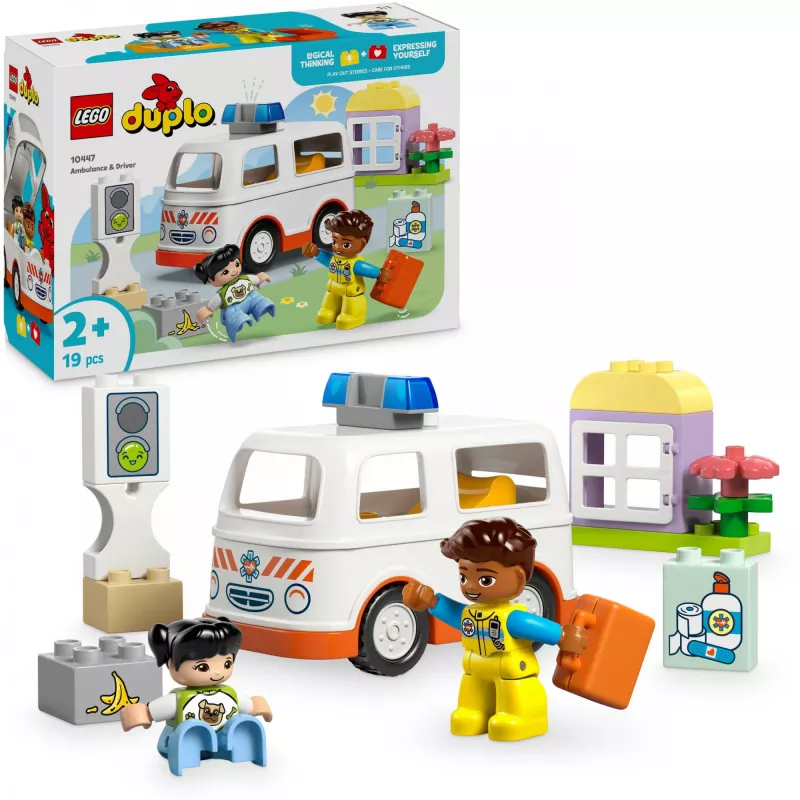 LEGO DUPLO 10447 Greitosios pagalbos automobilis su vairuotoju