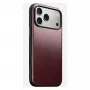 Odiniu dangteliu dėklas Nomad Modern, skirtas iPhone 17 Pro Max (6,9 colio) — Burgundijos spalvos, oda+TPU+PC