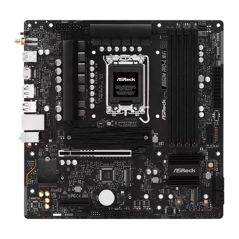 ASRock B860M Pro-A WiFi Micro-ATX pagrindinė plokštė