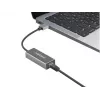 USB centras NATEC Cricket USB 3.2 Gen 1 Type-A su RJ-45 Ethernet 1000 Mbit/s, aliuminio korpusas, juoda