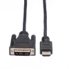 ROLINE adapteris HDMI į DVI-D (Single Link) – 1,5 m – juodas (11.04.5516)
