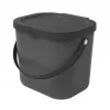 Kompostavimo indas Rotho Albula stačiakampis plastikinis 6 L, antracitas, 200×235×208 mm