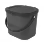 Kompostavimo indas Rotho Albula stačiakampis plastikinis 6 L, antracitas, 200×235×208 mm