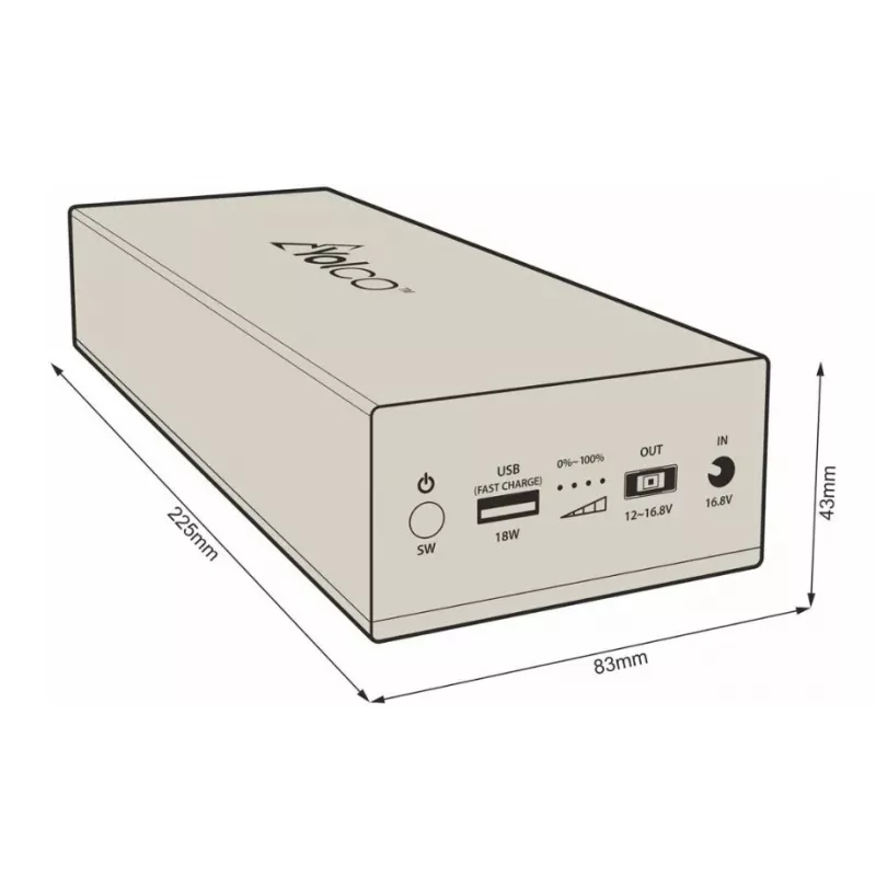 Nešiojamas išorinis akumuliatorius Yolco CSX5, 13000 mAh