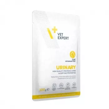 Šlapias veterinarinis ėdalas katėms VETEXPERT Urinary, paukštiena, pakelis 100 g, suaugusioms, be cukraus ir konservantų