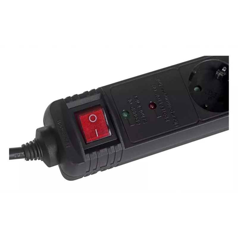 EnerGenie SPG5-C-15 apsauginis filtras nuo viršįtampių, juodas, 5 kištukiniai lizdai, 250 V, 4,5 m