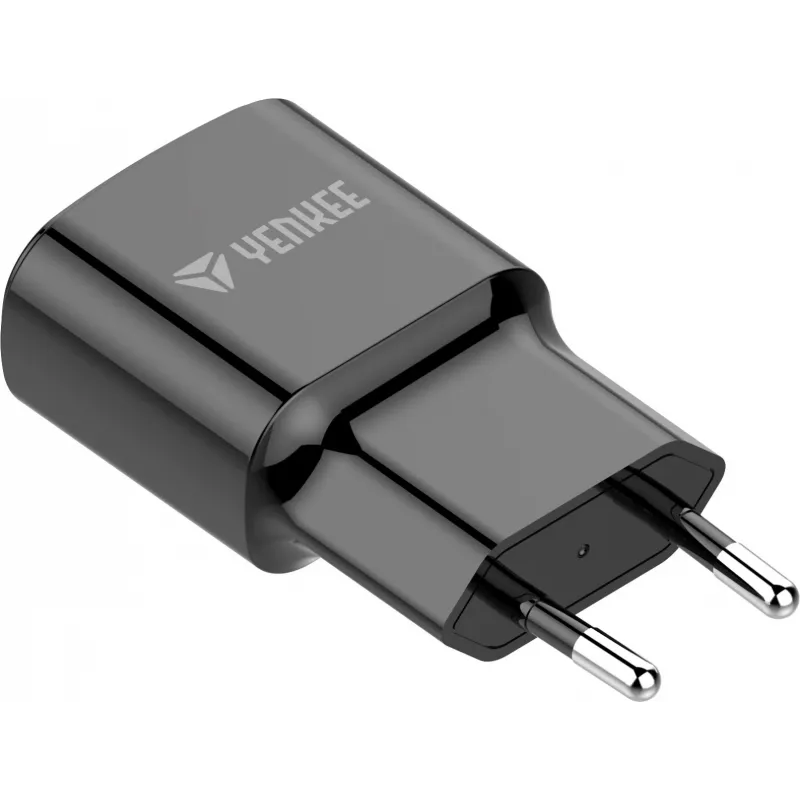 Sieninis USB-A įkroviklis YENKEE YAC 2013BK – 12W, 2,4A