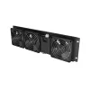 Vėdinimo panelė LANBERG AK-1506-B 19 colių su 3 ventiliatoriais 230V juoda