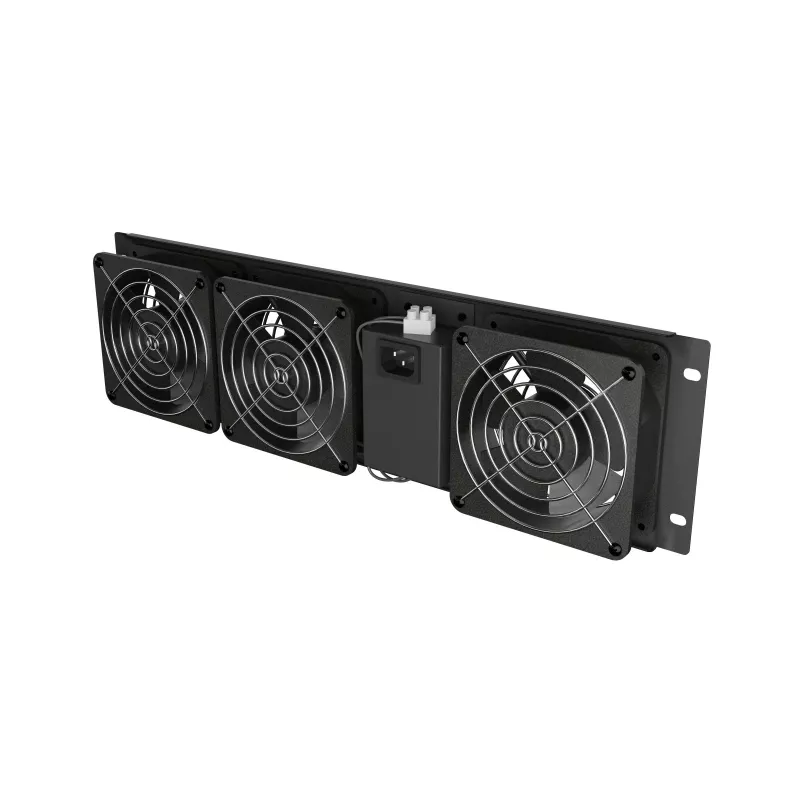 Vėdinimo panelė LANBERG AK-1506-B 19 colių su 3 ventiliatoriais 230V juoda