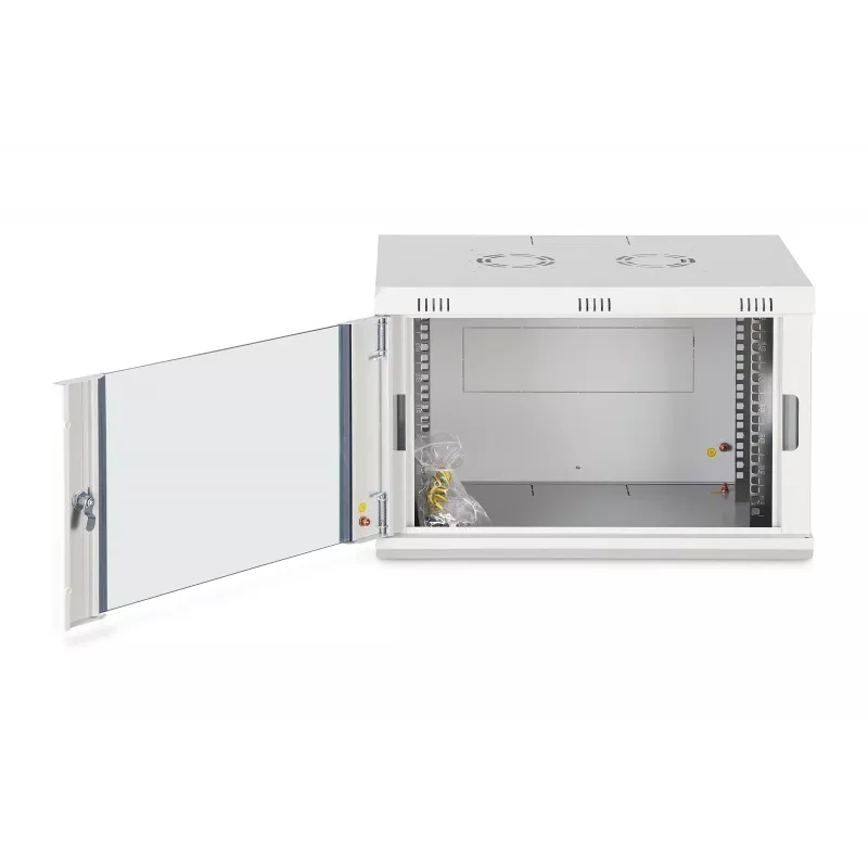 Sieninis 19 colių stovo spintas DIGITUS Dynamic‑N DN-37100, 7U, 600x450 mm (PxG), IP20, šviesiai pilka, neišmontuota