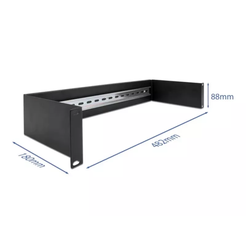 Kabelių bėgelis DeLOCK 66884 Juodas 180 mm plotis 482 mm gylis 90 mm aukštis