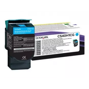 Lexmark C540H1CG tonerio kasetė, skirta C540/C543/C544/C546, žydra, didelio našumo, 2000 puslapių
