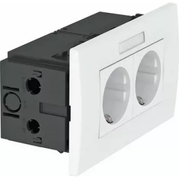 Kištukinis lizdas 2x 84x140x59 mm gryna balta SDE-R (6119427)