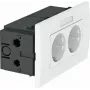 Kištukinis lizdas 2x 84x140x59 mm gryna balta SDE-R (6119427)
