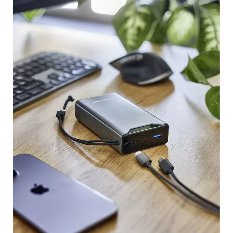Power bank Intenso 7332054 – 20000 mAh, PD 3.0 ir QC 3.0, 20 W, USB-A + USB-C, pilka