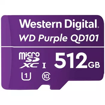 Western Digital WD Purple SC QD101 512 GB MicroSDXC Class 10 atminties kortelė