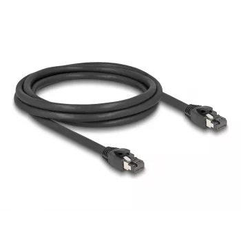 DeLOCK RJ45 tinklo kabelis Cat.8.1 S/FTP 2m 40Gbps juodas