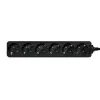 Prailginimo laidas LogiLink LPS238B 1,5 m 6 lizdų juodas
