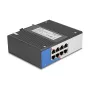 Gigabit Ethernet komutatorius DELOCK 80163, 8 prievadų RJ45 pramoninis jungiklis, nevaldomas, metalinis korpusas