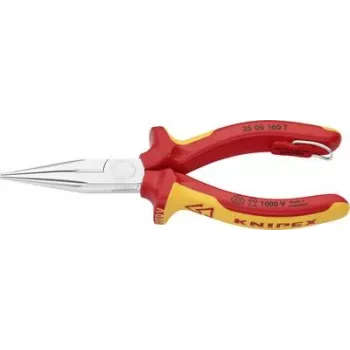 KNIPEX 25 06 160 T replės smailianosės, 2.5 mm, 5 cm, chromo vanadžio plienas, oranžinė, raudona, 160 mm