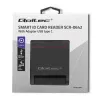 ID kortelių skaitytuvas QOLTEC Smart chip ID card scanner – USB, juodas, 84,5×65×16 mm, 63 g