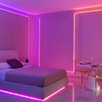 LED girlianda Twinkly TWD200STP-TEU įvairiaspalvė vidaus juosta, 5 cm tarpai, IP20, permatomas kabelis