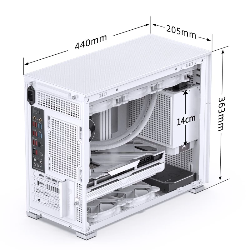 PC korpusas Jonsbo D31 MESH Midi Tower Baltas