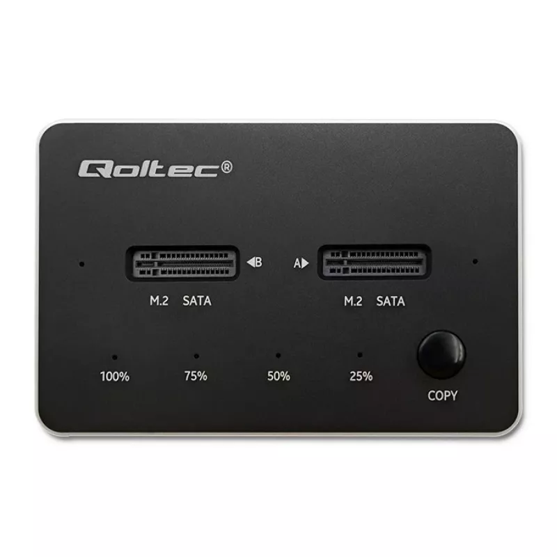Qoltec 50310 Docking stotis 2x SSD M.2 SATA NGFF USB Type C