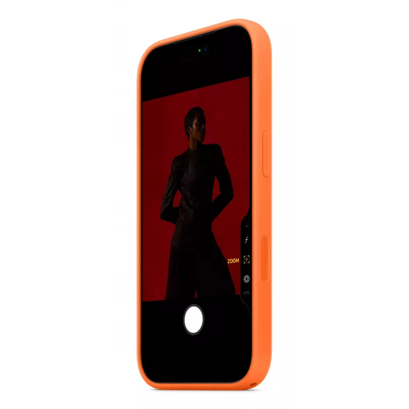 Silicone Dėklas Apple iPhone 17 Pro MagSafe Oranžinis