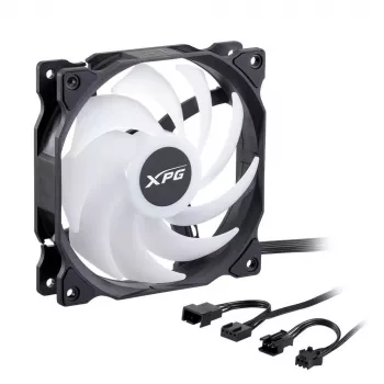 XPG VENTO 120 ARGB PWM (3vnt.) Juodas, Ventiliatorius, 12 cm, 300 RPM, 1850 RPM, Juodas