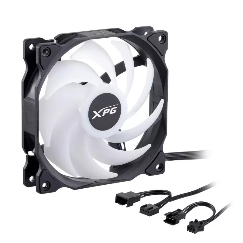 XPG VENTO 120 ARGB PWM (3vnt.) Juodas, Ventiliatorius, 12 cm, 300 RPM, 1850 RPM, Juodas