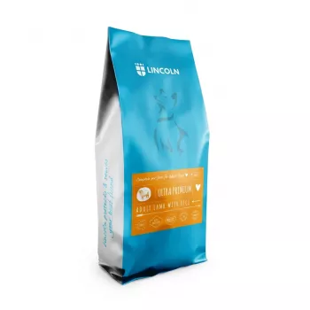 Sausas šunų ėdalas Lincoln Ultra Premium Medium and Large Ėriena su Ryžiais 12 kg, suaugusiems, baltymai 24%, riebalai 14%