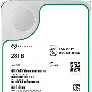 HDD Seagate Exos 3,5 colio 28TB SATA PERCERTIFIKUOTAS, modelis ST28000NM000C-REC