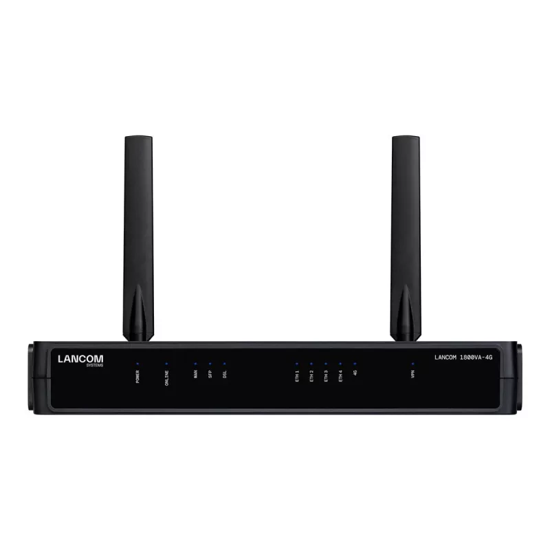 LANCOM 1800VA-4G maršrutizatorius su DSL modemu ir 4 prievadų jungikliu