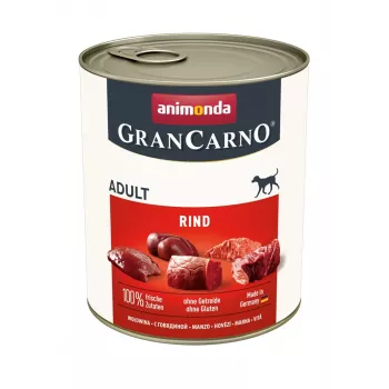 Šlapias šunų ėdalas Animonda GranCarno Original Beef Adult 400 g skardinė, be glitimo, be cukraus, jautiena