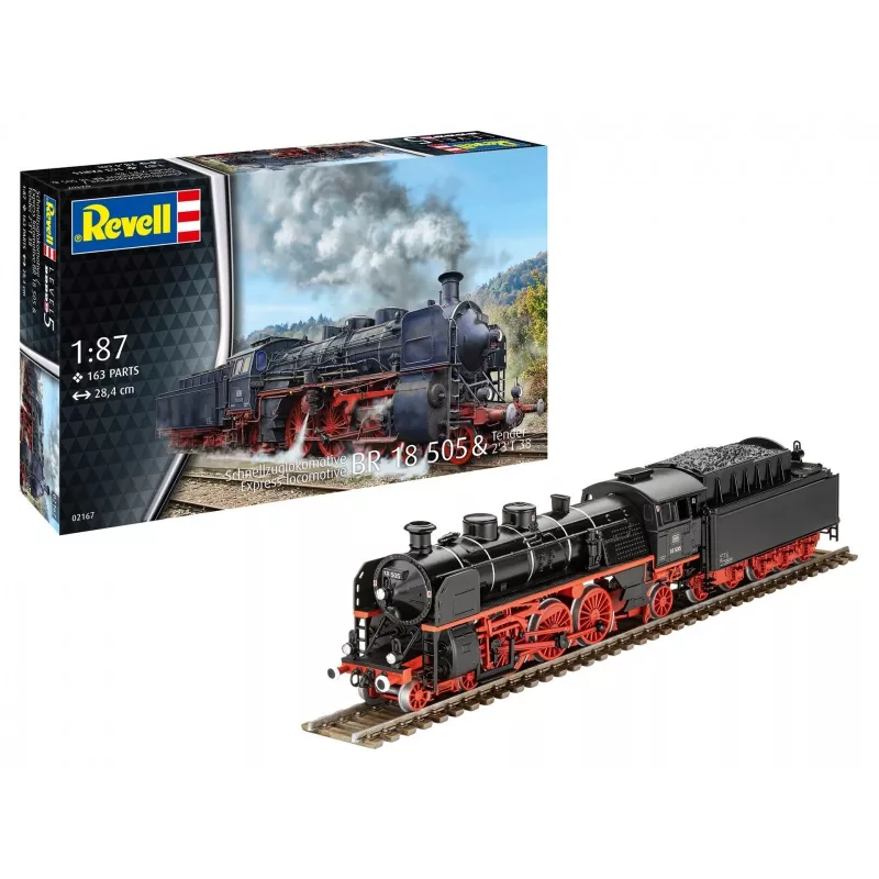 REVELL modelinis traukinys – ekspresinis garvežys BR18, mastelis 1:87