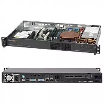 Supermicro SuperChassis 510-203B – 1U stelažinis serverio korpusas, micro ATX, 200 W, juodas