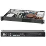 Supermicro SuperChassis 510-203B – 1U stelažinis serverio korpusas, micro ATX, 200 W, juodas