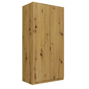 Spinta Wardrobe Top E Shop SD-90 ART KPL – ąžuolinis rėmas, 7 lentynos, 2 durys