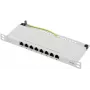 Renkforce RF-4996630 8 prievadų pataisų skydelis 254 mm (10 inch) CAT 6a 0,5 HE pilkas (RF-4996630)