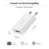Sieninis USB-A adapteris, 5W, 5V/1A, 1xUSB-A, baltas