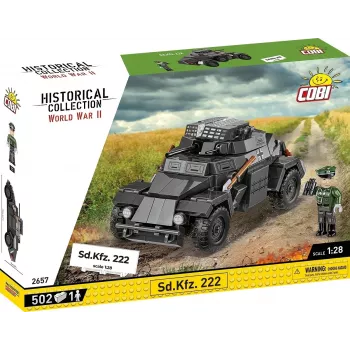 Cobi Blokeliai Sd.Kfz 222 modelio rinkinys COBI-2657 – 502 detalės