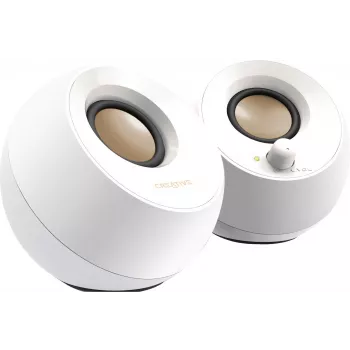 Garsiakalbiai Creative Pebble 2.0 stereo, balti