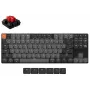 Klaviatūra Keychron K1 mechaninė 80% QWERTY anglų, USB + Bluetooth, LED foninis apšvietimas, Pilka