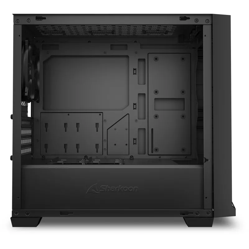 PC korpusas Sharkoon J1000 ARGB mATX — vidutinis bokštas mikro-ATX su ARGB apšvietimu