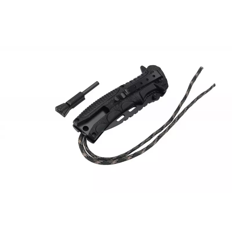 Išlikimo peilis AZYMUT Survival Fire Starter – stacionarus stovyklavimo peilis su integruotu ugnies uždegimo strypu